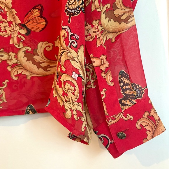 The Kooples Red Floral Blouse - Picture 9 of 11